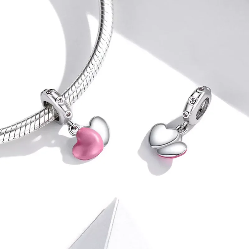 (immagine per) Charm Pendente tipo Pandora Doppio Amore - SCC2006 - Visualizza 4