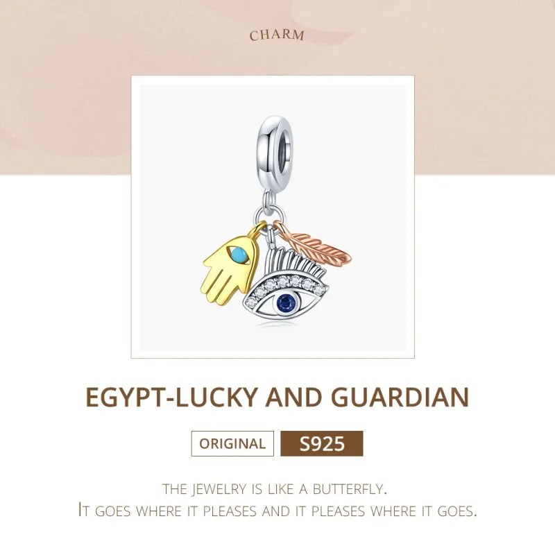 (immagine per) Charm Pendente tipo Pandora Egitto - Guardiano fortunato - SCC1860 - Visualizza 5