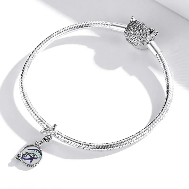 (immagine per) Charm Pendente tipo Pandora Egitto - Occhi gemelli - SCC1857 - Visualizza 3