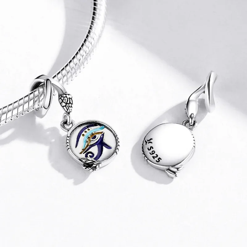 (immagine per) Charm Pendente tipo Pandora Egitto - Occhi gemelli - SCC1857 - Visualizza 4