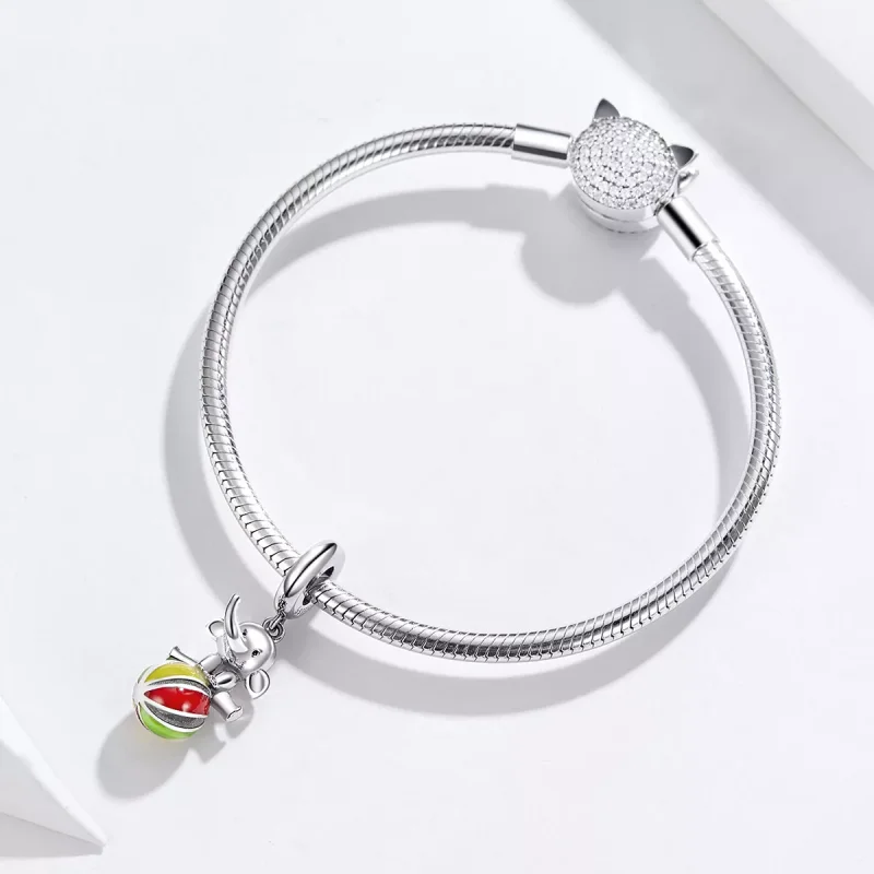 (immagine per) Charm Pendente tipo Pandora Elefante - BSC091 - Visualizza 3