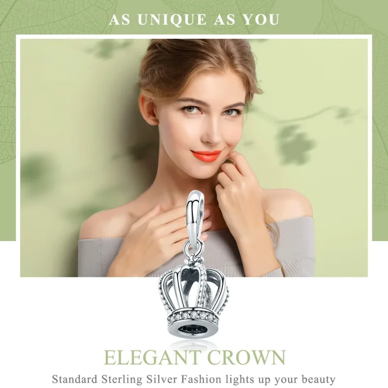 (immagine per) Charm Pendente tipo Pandora Elegante corona - SCC781 - Visualizza 6