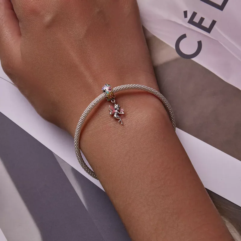 (immagine per) Charm Pendente tipo Pandora Elfo Fiore - BSC592 - Visualizza 5