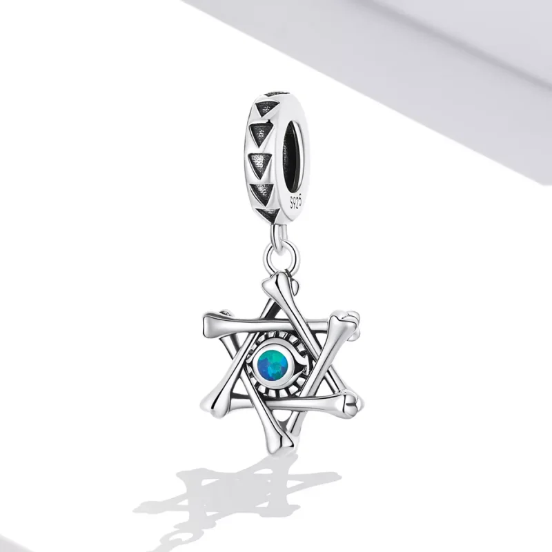 (immagine per) Charm Pendente tipo Pandora Esagramma Devil Eye - SCC2174 - Visualizza 2