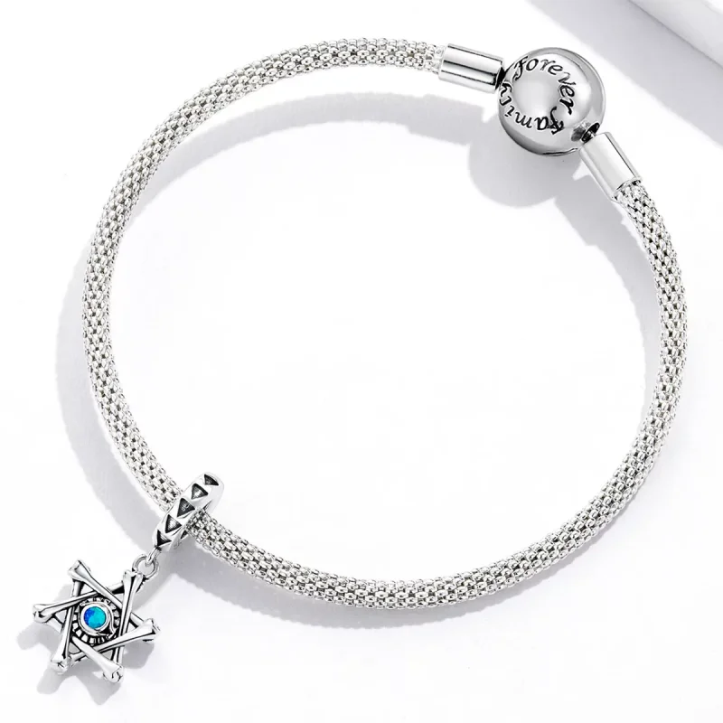 (immagine per) Charm Pendente tipo Pandora Esagramma Devil Eye - SCC2174 - Visualizza 3