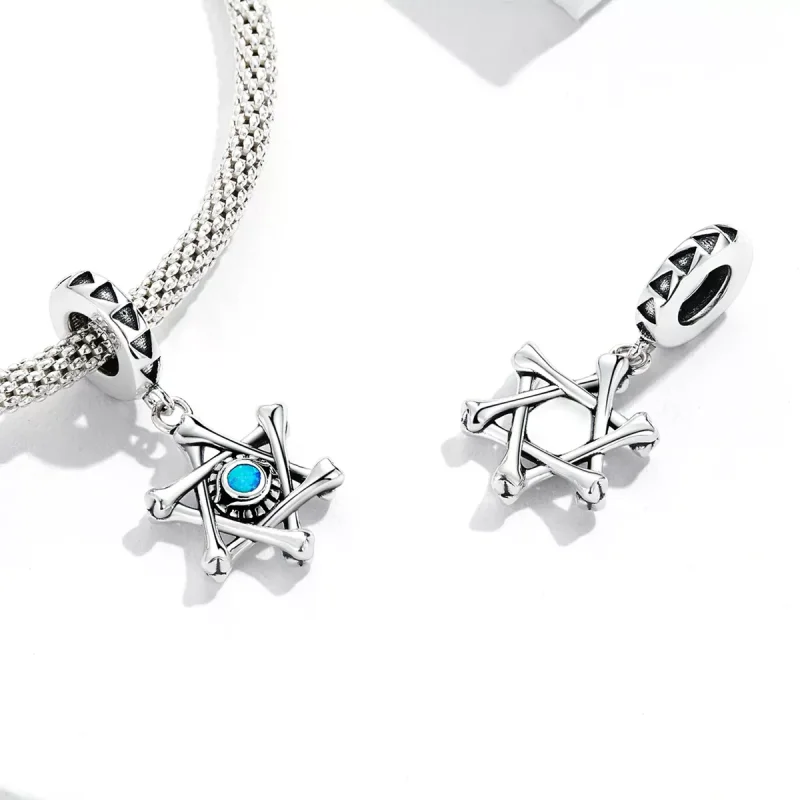 (immagine per) Charm Pendente tipo Pandora Esagramma Devil Eye - SCC2174 - Visualizza 4