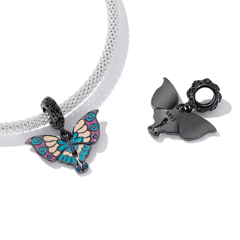 (immagine per) Charm Pendente tipo Pandora Farfalla Artistica - SCC2240 - Visualizza 4