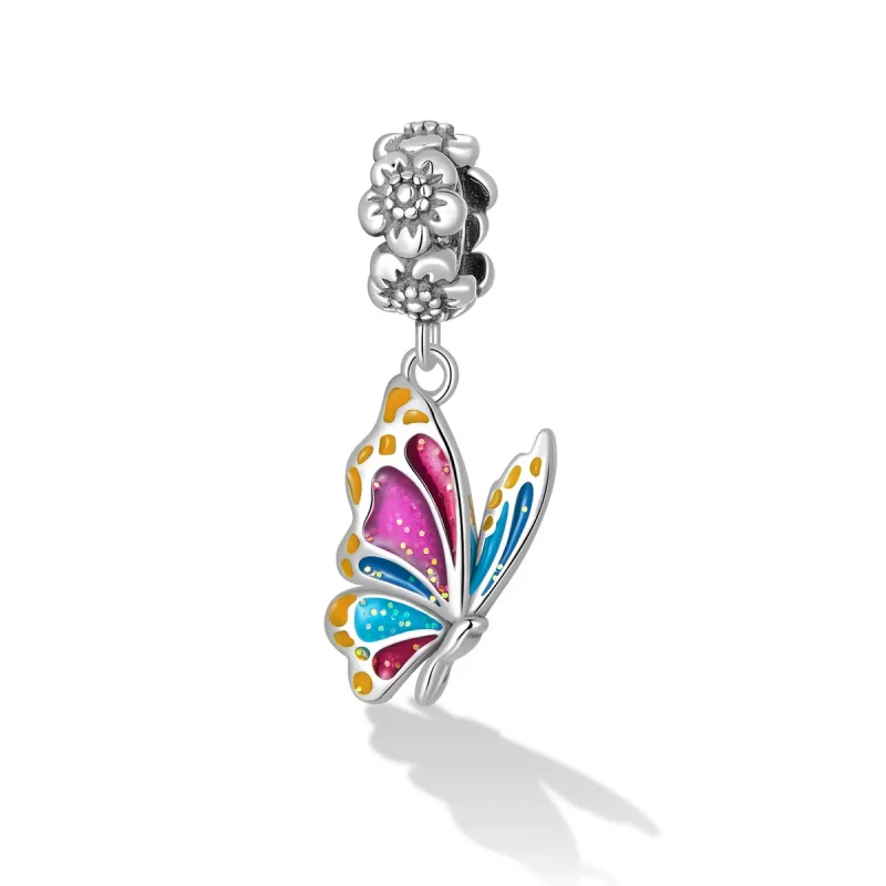 (immagine per) Charm Pendente tipo Pandora Farfalla colorata - SCC2216 - Visualizza 2