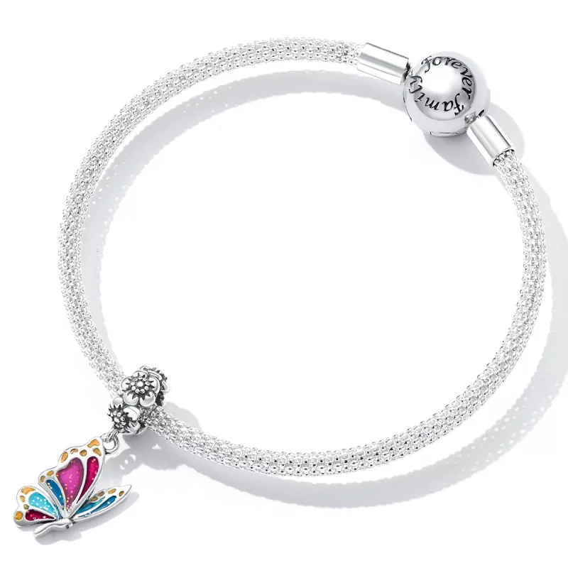 (immagine per) Charm Pendente tipo Pandora Farfalla colorata - SCC2216 - Visualizza 4