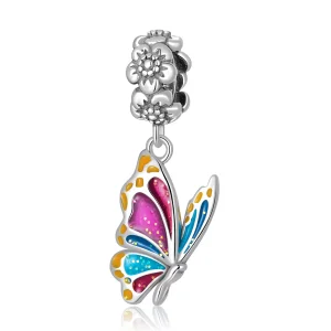 (immagine per) Charm Pendente tipo Pandora Farfalla colorata - SCC2216