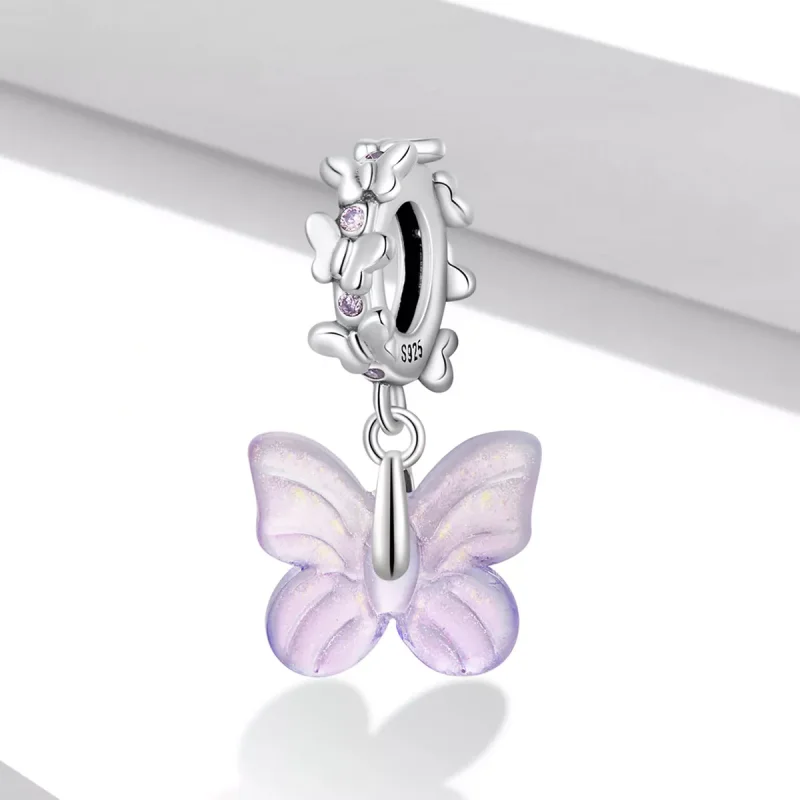 (immagine per) Charm Pendente tipo Pandora Farfalla di vetro - SCC2087 - Visualizza 2