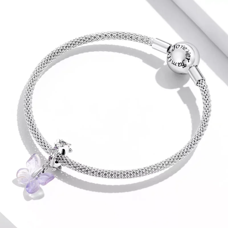 (immagine per) Charm Pendente tipo Pandora Farfalla di vetro - SCC2087 - Visualizza 3