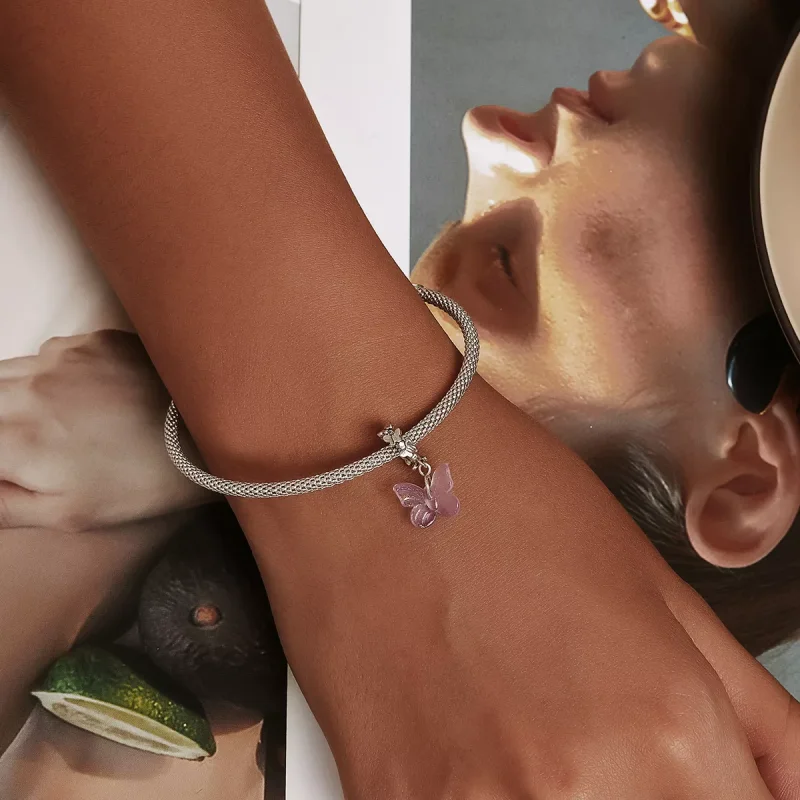 (immagine per) Charm Pendente tipo Pandora Farfalla di vetro - SCC2087 - Visualizza 6