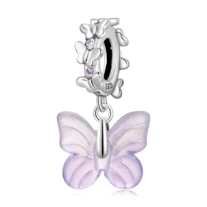 (immagine per) Charm Pendente tipo Pandora Farfalla di vetro - SCC2087