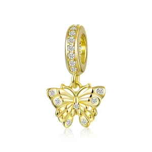 (immagine per) Charm Pendente tipo Pandora Farfalla d'oro - BSC248