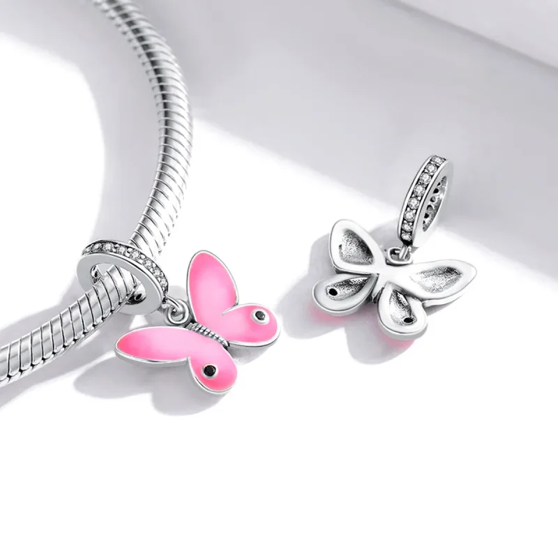 (immagine per) Charm Pendente tipo Pandora Farfalla rosa - SCC1728 - Visualizza 4