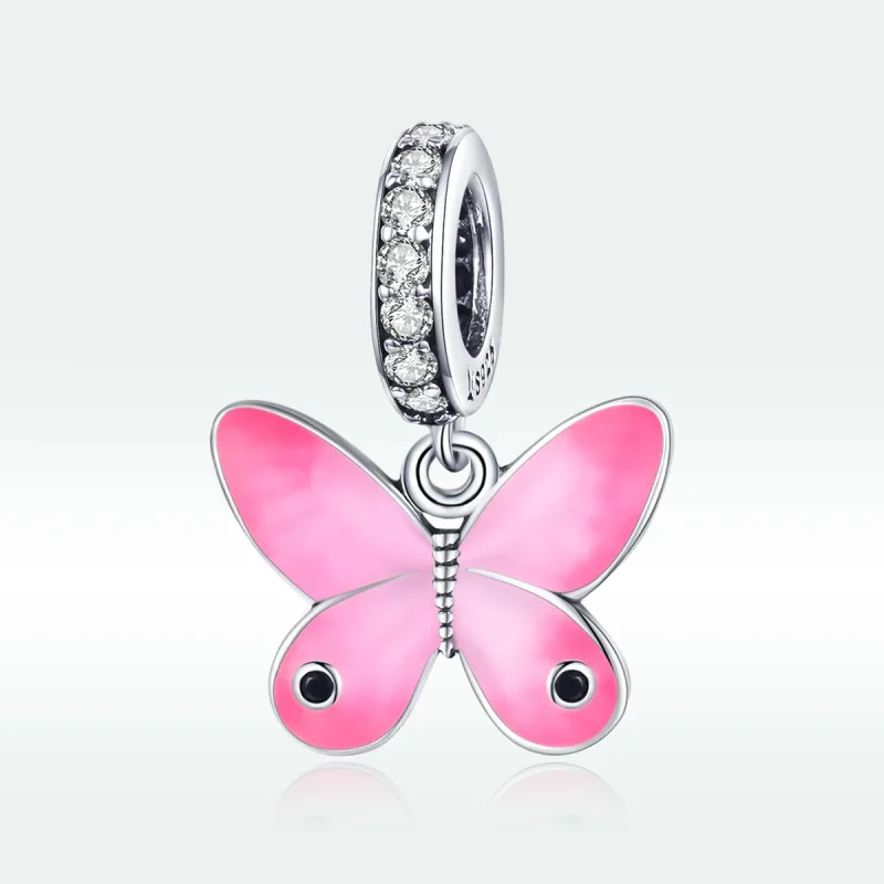 (immagine per) Charm Pendente tipo Pandora Farfalla rosa - SCC1728 - Visualizza 5