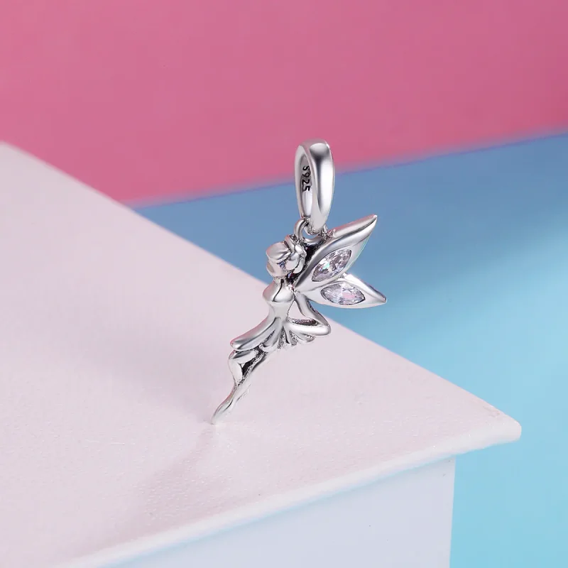 (immagine per) Charm Pendente tipo Pandora Fata dei fiori bianchi - SCC359 - Visualizza 4
