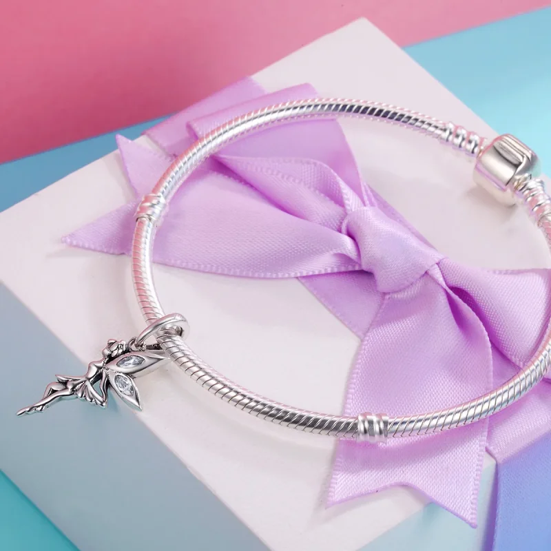 (immagine per) Charm Pendente tipo Pandora Fata dei fiori bianchi - SCC359 - Visualizza 5