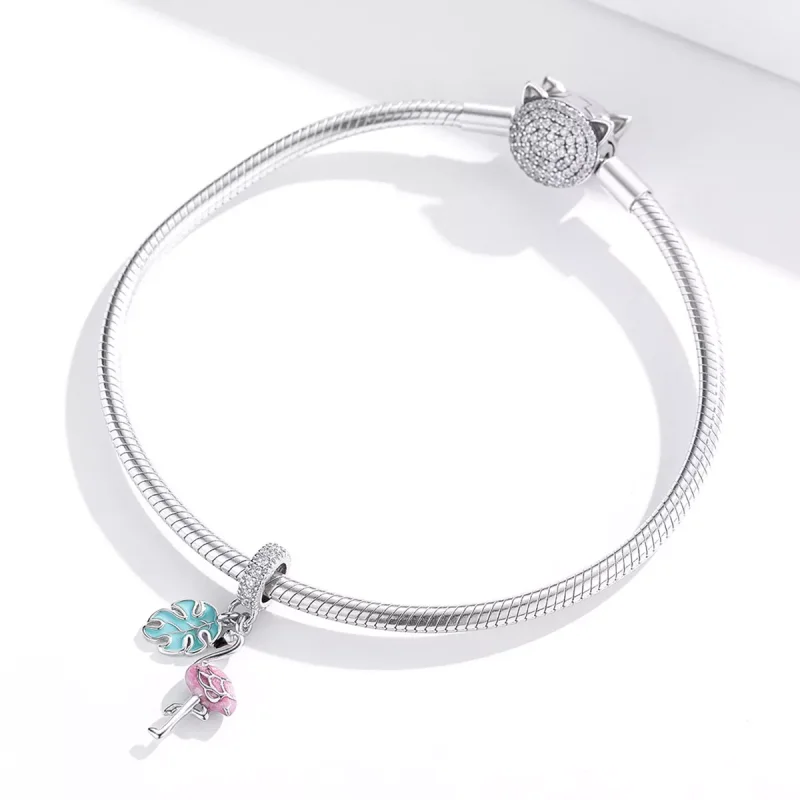 (immagine per) Charm Pendente tipo Pandora Fenicottero - BSC277 - Visualizza 3