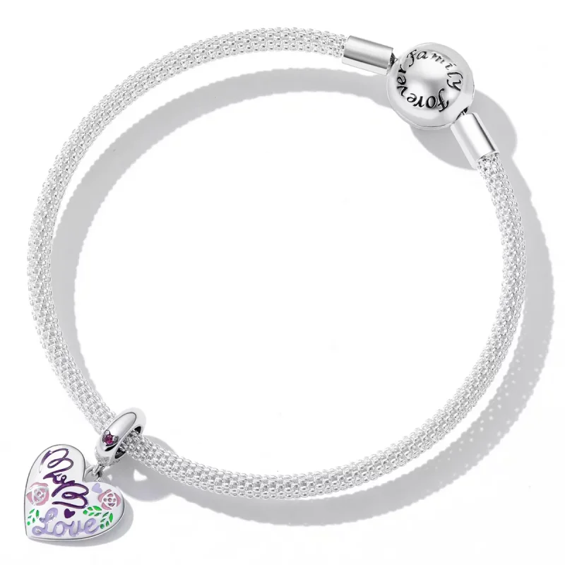(immagine per) Charm Pendente tipo Pandora Festa della mamma - Cuori di graffiti colorati - BSC - Visualizza 5