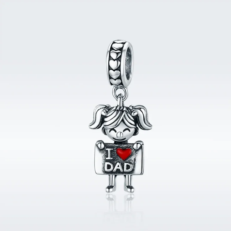 (immagine per) Charm Pendente tipo Pandora Figlia di papà - SCC690 - Visualizza 2
