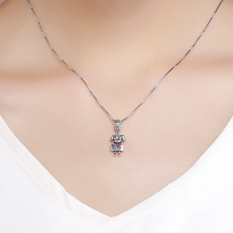 (immagine per) Charm Pendente tipo Pandora Figlia di papà - SCC690 - Visualizza 3