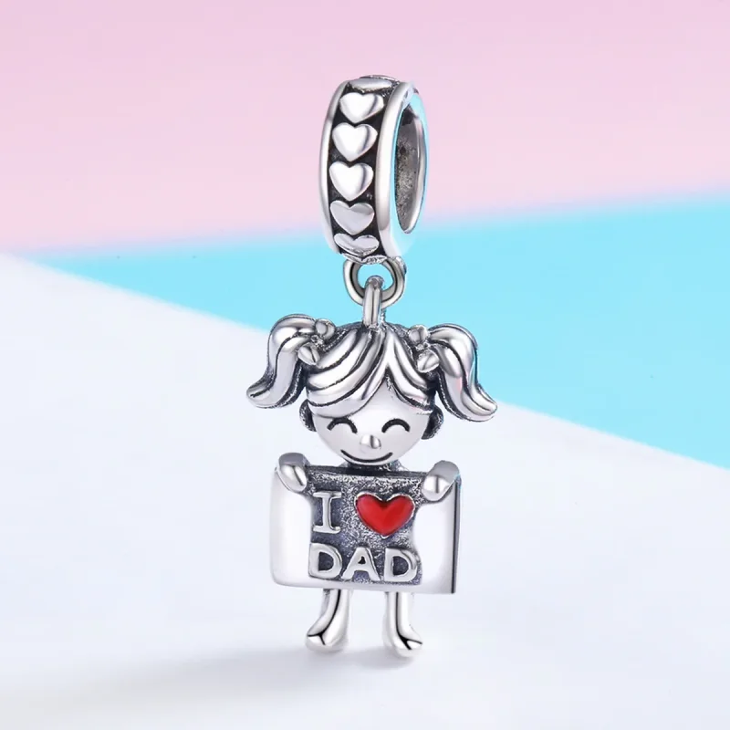 (immagine per) Charm Pendente tipo Pandora Figlia di papà - SCC690 - Visualizza 4