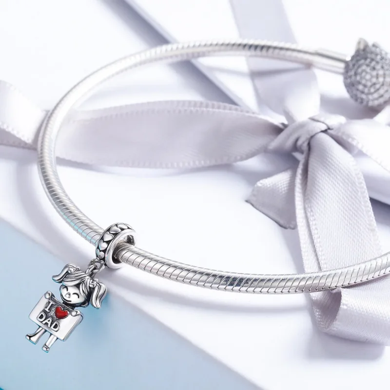 (immagine per) Charm Pendente tipo Pandora Figlia di papà - SCC690 - Visualizza 5