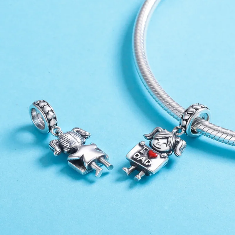 (immagine per) Charm Pendente tipo Pandora Figlia di papà - SCC690 - Visualizza 6