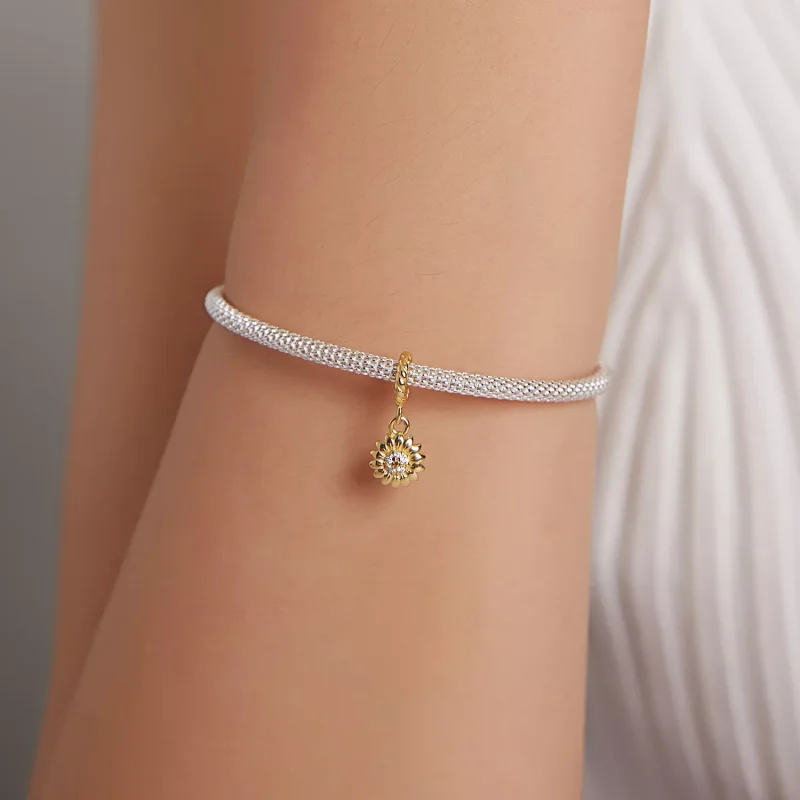 (immagine per) Charm Pendente tipo Pandora Fiore del sole splendente - BSX002-L - Visualizza 5