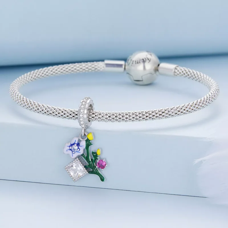 (immagine per) Charm Pendente tipo Pandora Fiori - BSC645 - Visualizza 3