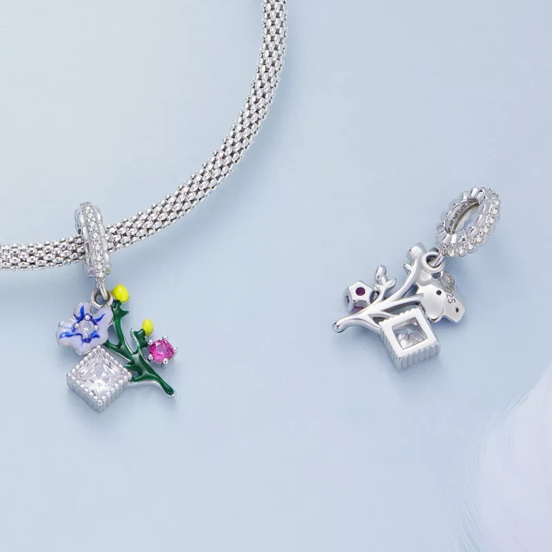 (immagine per) Charm Pendente tipo Pandora Fiori - BSC645 - Visualizza 4