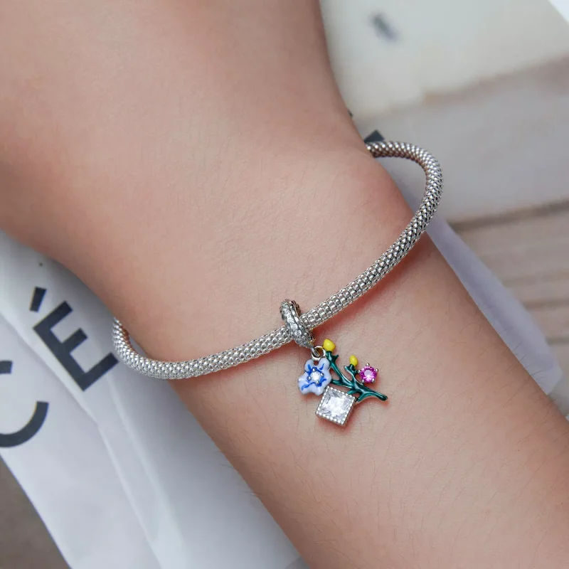 (immagine per) Charm Pendente tipo Pandora Fiori - BSC645 - Visualizza 5