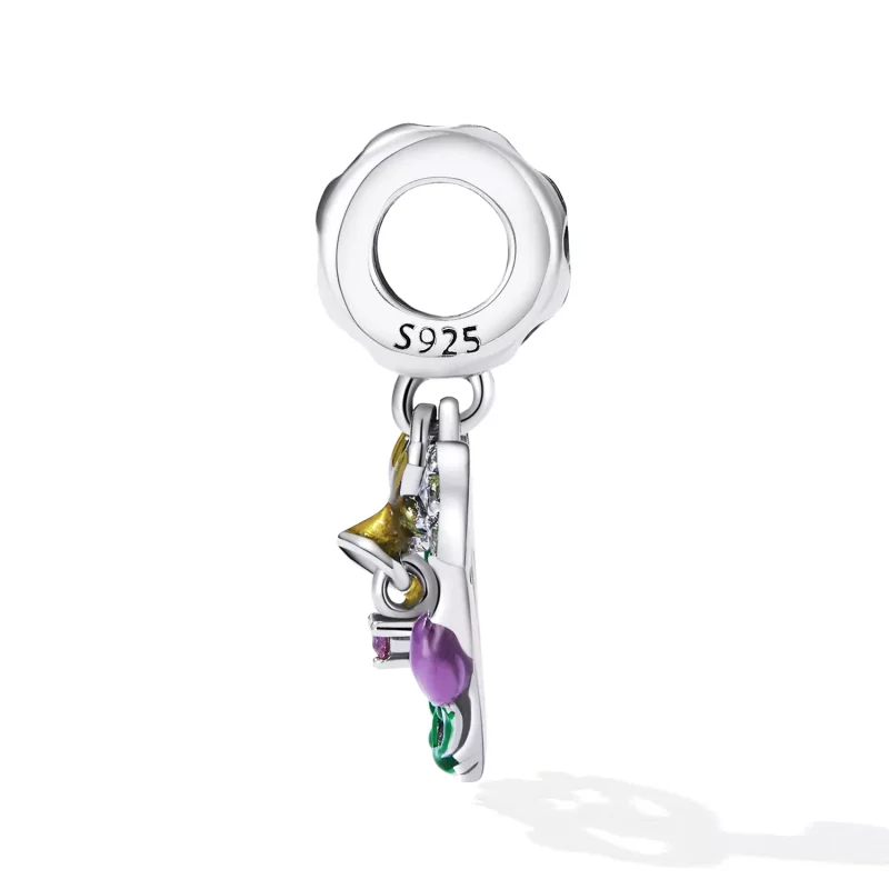 (immagine per) Charm Pendente tipo Pandora Fiori d'amore traforati - SCC2249 - Visualizza 3