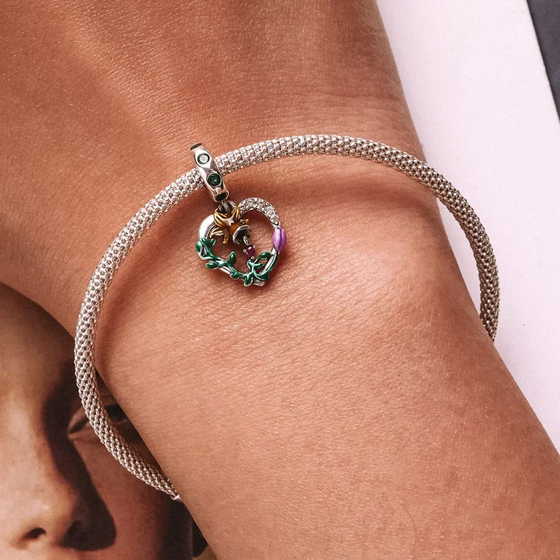 (immagine per) Charm Pendente tipo Pandora Fiori d'amore traforati - SCC2249 - Visualizza 6