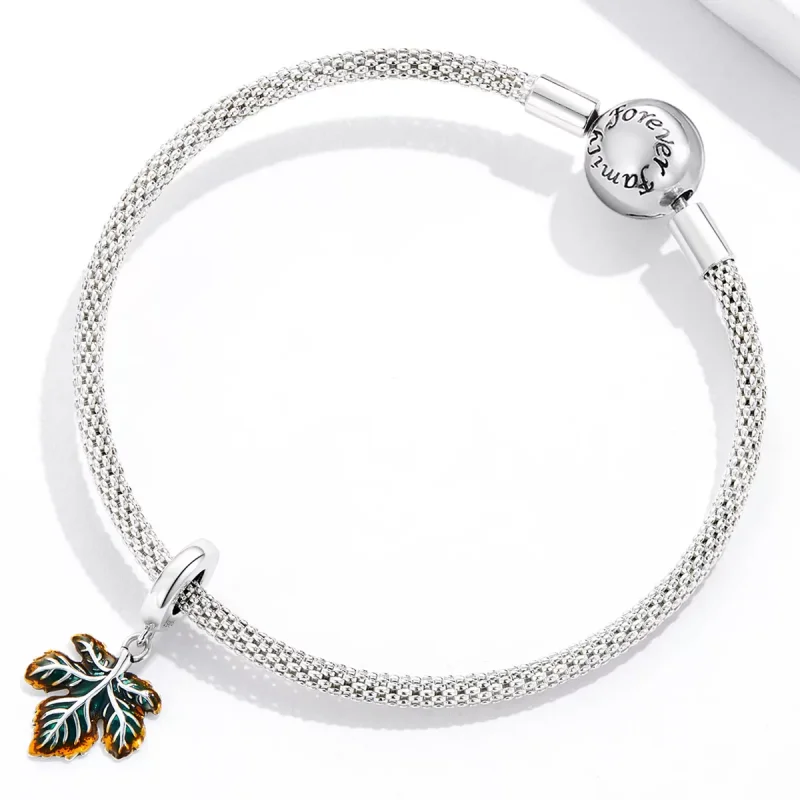 (immagine per) Charm Pendente tipo Pandora foglia di acero - SCC2176 - Visualizza 3