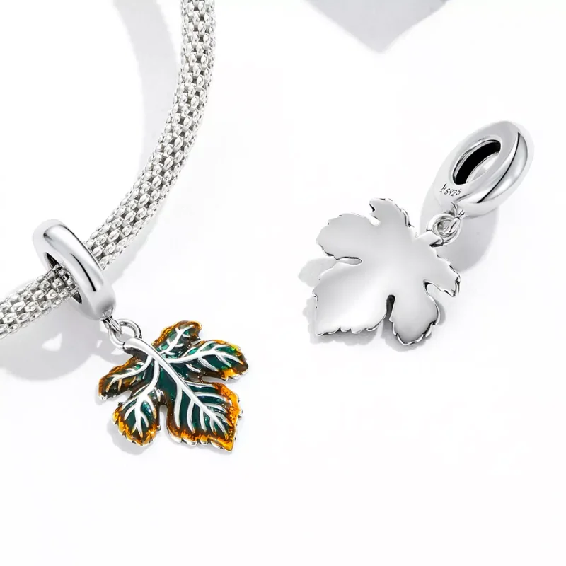 (immagine per) Charm Pendente tipo Pandora foglia di acero - SCC2176 - Visualizza 4