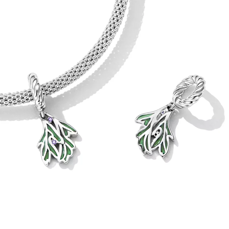 (immagine per) Charm Pendente tipo Pandora Foglie Fresche - SCC2295 - Visualizza 4
