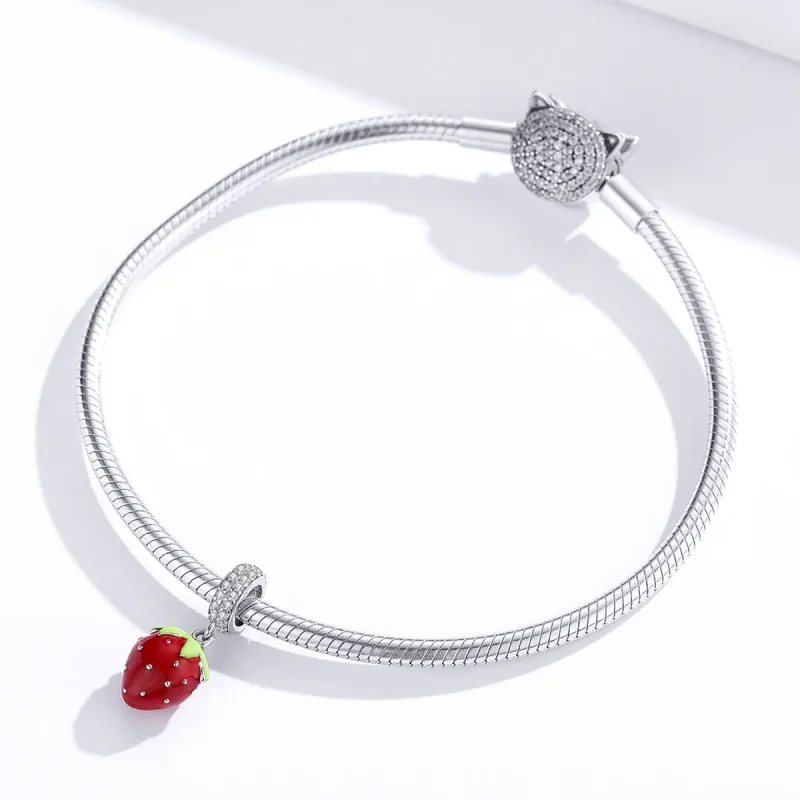 (immagine per) Charm Pendente tipo Pandora Fragola carina - SCC1537 - Visualizza 2
