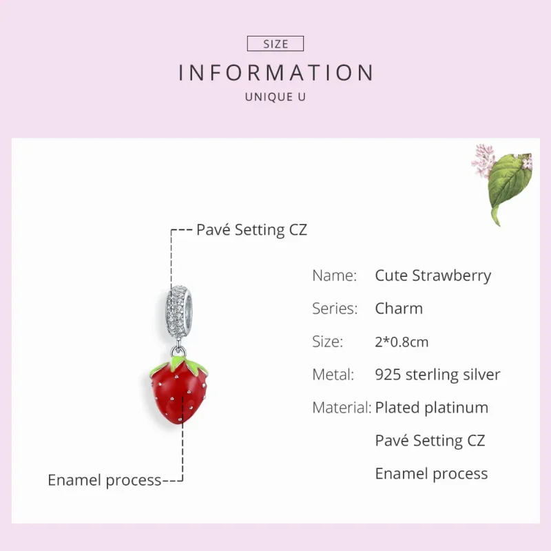 (immagine per) Charm Pendente tipo Pandora Fragola carina - SCC1537 - Visualizza 7