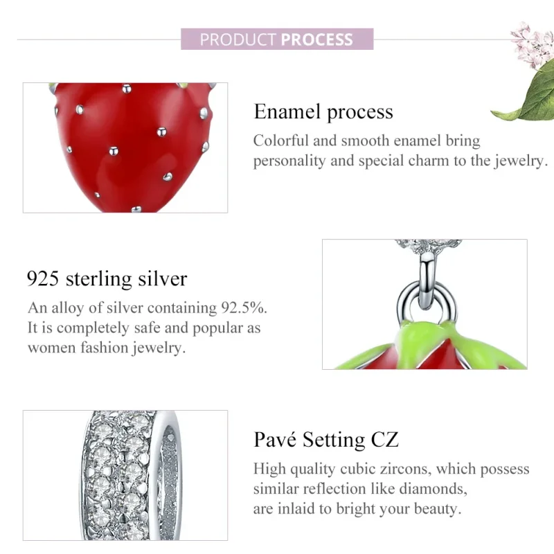 (immagine per) Charm Pendente tipo Pandora Fragola carina - SCC1537 - Visualizza 8