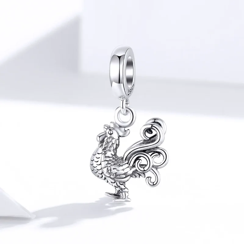 (immagine per) Charm Pendente tipo Pandora Gallo coraggioso - SCC1337 - Visualizza 2