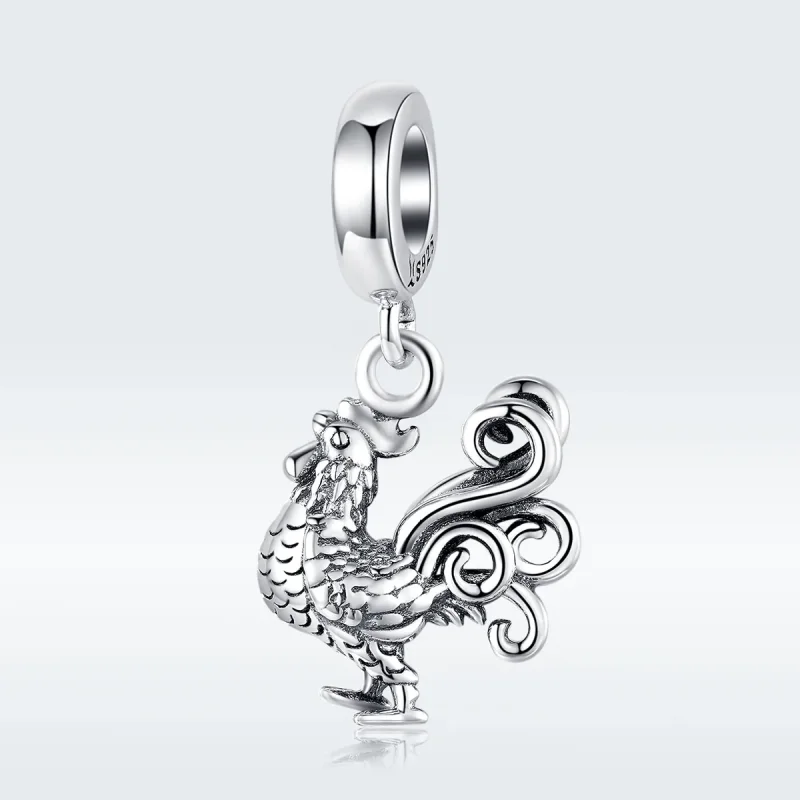 (immagine per) Charm Pendente tipo Pandora Gallo coraggioso - SCC1337 - Visualizza 5