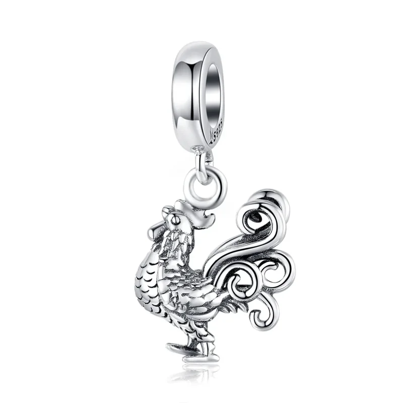 (immagine per) Charm Pendente tipo Pandora Gallo coraggioso - SCC1337