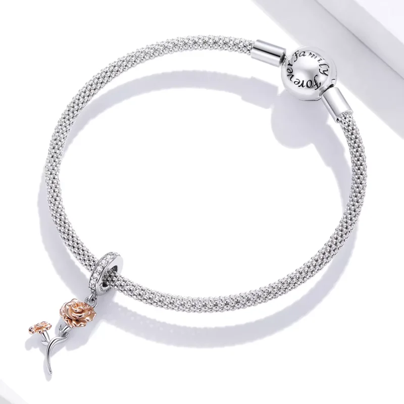 (immagine per) Charm Pendente tipo Pandora Garofano - BSC422 - Visualizza 3