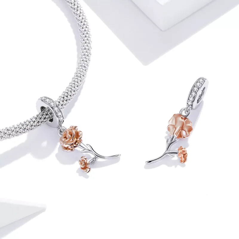 (immagine per) Charm Pendente tipo Pandora Garofano - BSC422 - Visualizza 4