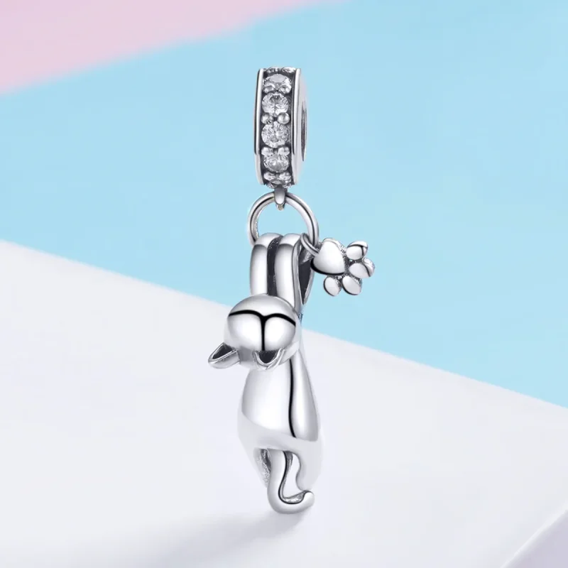 (immagine per) Charm Pendente tipo Pandora Gatto appiccicoso - SCC930 - Visualizza 2