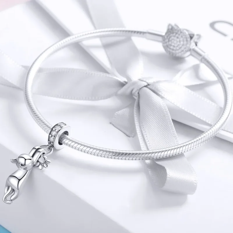 (immagine per) Charm Pendente tipo Pandora Gatto appiccicoso - SCC930 - Visualizza 3