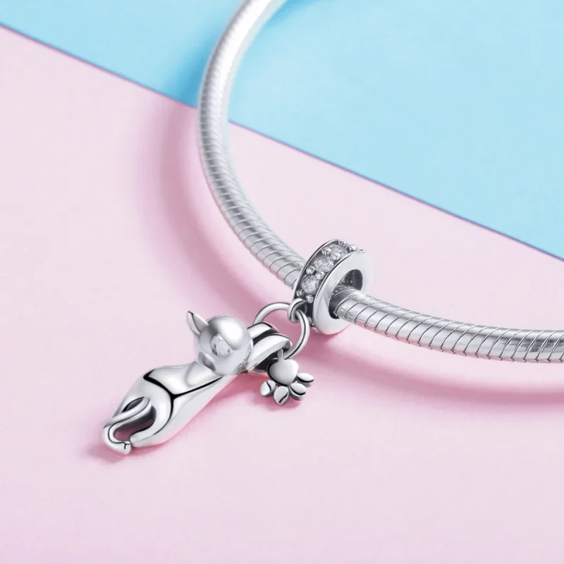 (immagine per) Charm Pendente tipo Pandora Gatto appiccicoso - SCC930 - Visualizza 4